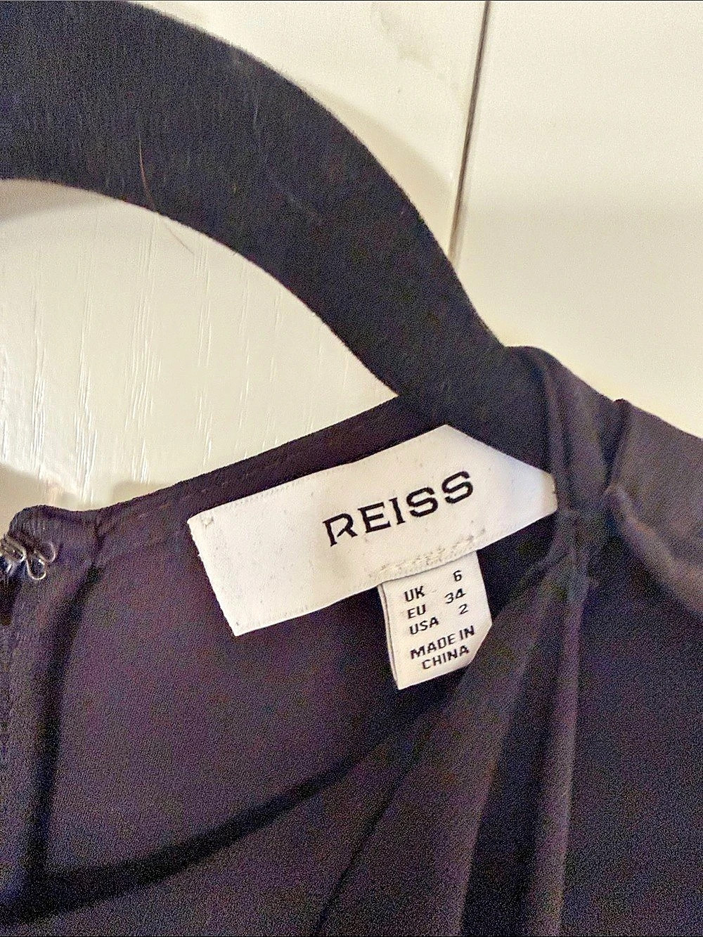 REISS Black Farley wide leg Cape jumpsuit Size 2 Like New - Picture 4 of 4